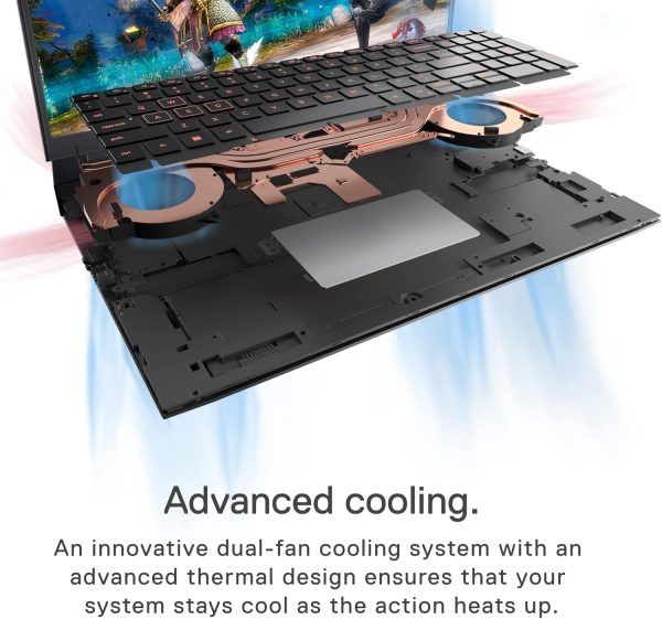 Dell G15 5520 15.6 Inch Laptop – 1080p FHD 120Hz Display, Intel Core i7-12700H, 16GB DDR5 RAM, 512GB SSD, NVIDIA Geforce RTX 3060 6GB GDDR6, Intel Wi-Fi 6, USB C, Windows 11 - Image 2