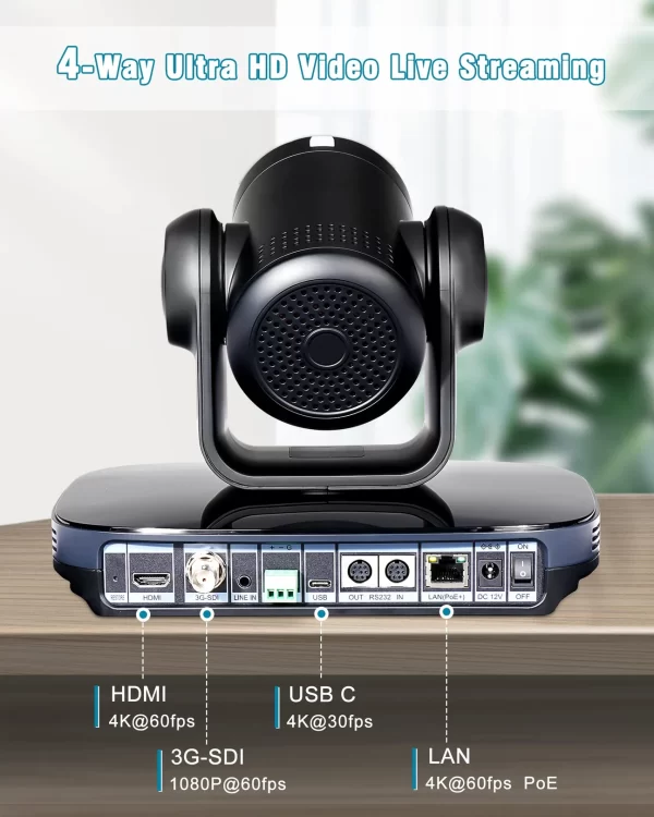 Prisual 4K PTZ NDI Camera AI Auto-Tracking NDI PTZ Camera, USB3.0 3G-SDI HDMI 4K PTZ Camera Package - Image 3