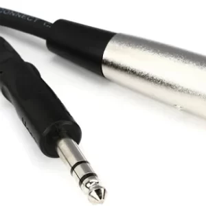 Short XLR Male to 1/4 inch Mono audio patch cable